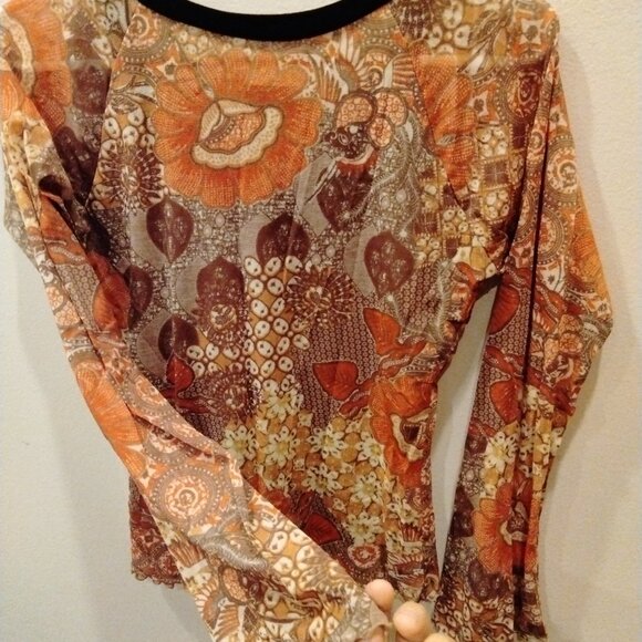 Mesh floral print long sleeve - Picture 5 of 6